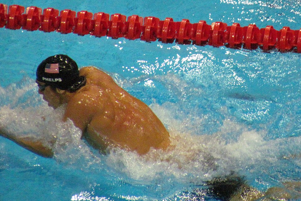 Michael Phelps počas pretekov